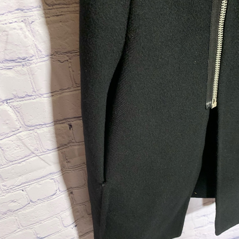 Rick Owens Eileen Cashmere & Wool Funnel Coat Black Size 6 Preppy Quiet Luxury - Picture 2 of 11